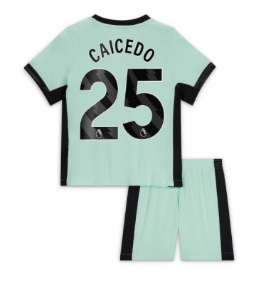 Chelsea Moises Caicedo #25 Replika Babytøj Tredje sæt Børn 2023-24 Kortærmet (+ Korte bukser)